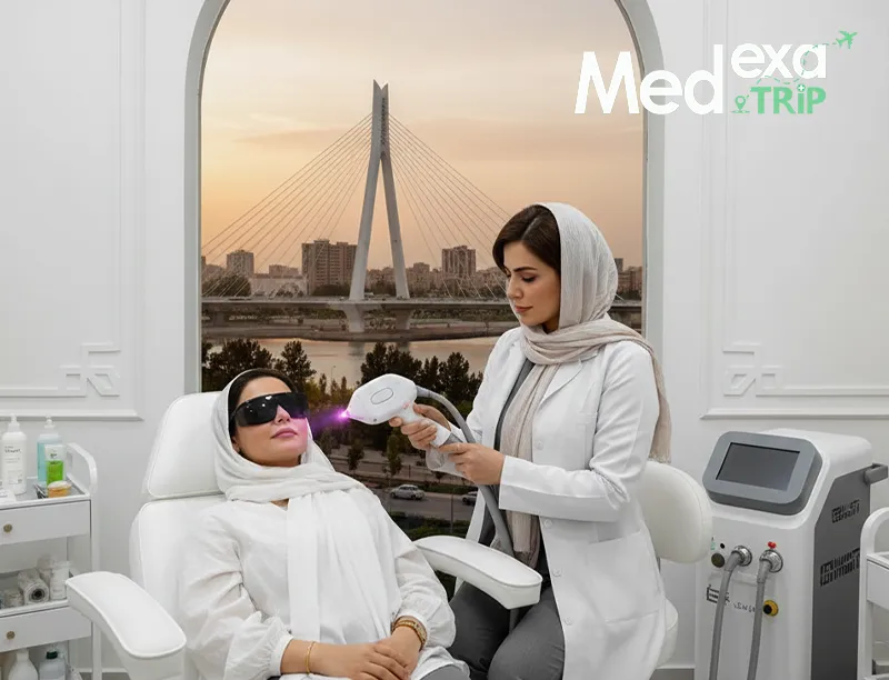 best city for skin laser in iran