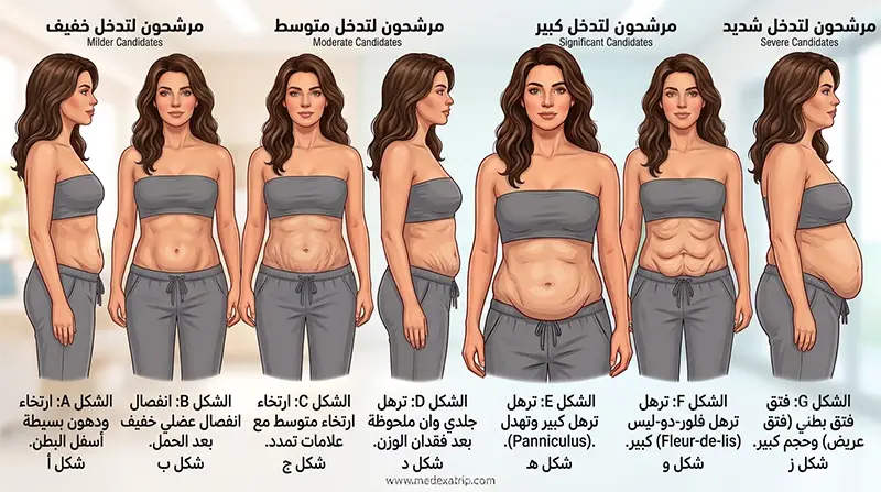 المرشح المناسب لعملية شد البطن